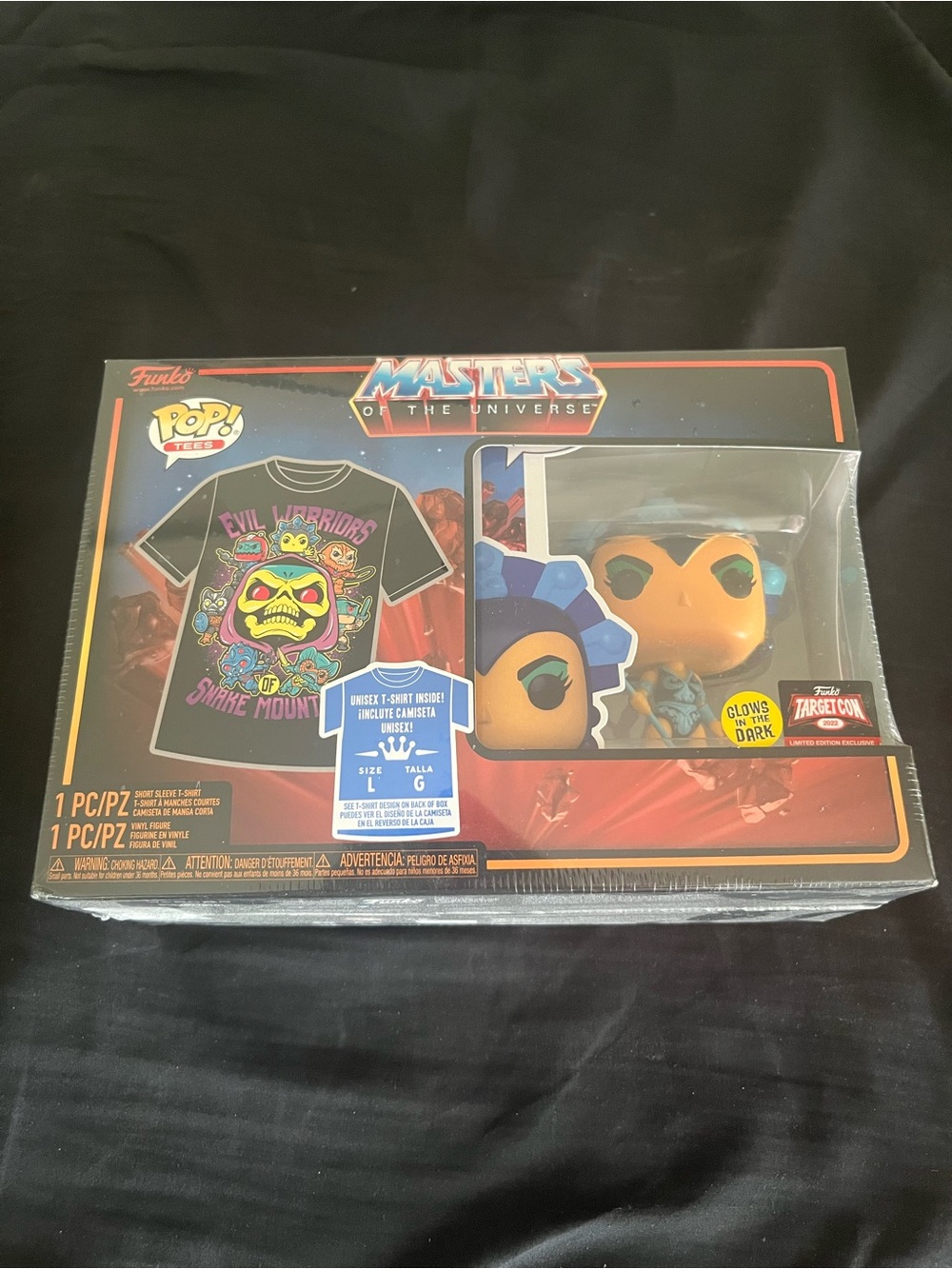 Target Con Funko Pop Tees Large Sealed Masters of the Universe Pop and Tee Box
